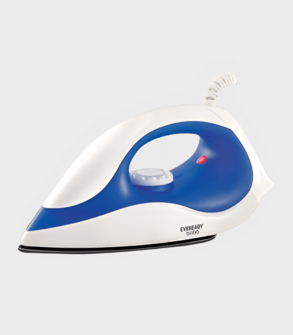 EVEREADY DI100 750-WATT DRY IRON (WHITE/BLUE)