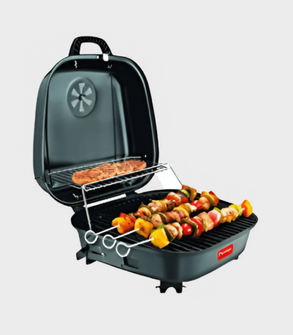 PRESTIGE PPBB-02 CHARCOAL BARBEQUE GRILL, BLACK