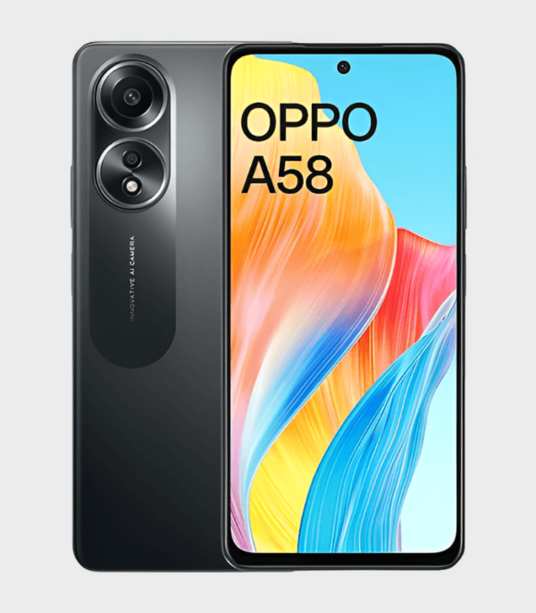 OPPO A58 (GLOWING BLACK, 6GB RAM, 128GB STORAGE)
